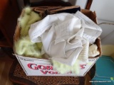 (BD2) BOX OF LINENS, ITEM IS SOLD AS IS WHERE IS WITH NO GUARANTEES OR WARRANTY. NO REFUNDS OR