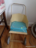 (BD2) VINTAGE CHILD'S METAL DOLL STROLLER- 10 IN X 11 IN X 14 IN, ITEM IS SOLD AS IS WHERE IS WITH