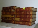 (BD2) 11 VOLUMES OF THE WORKS BY O'HENRY- 1918 ED. LEATHER BOUND AND MARBLIZED COVER, ITEM IS SOLD