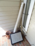 (FRONT PORCH) LAWN TOOLS, CLAY PLANTER, ETC., ITEM IS SOLD AS IS WHERE IS WITH NO GUARANTEES OR