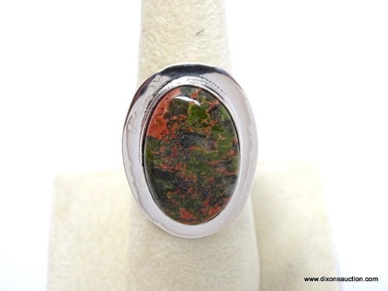 .925 AAA GORGEOUS UNAKITE RING SIZE 7.5 - NEW! SRP $69.00