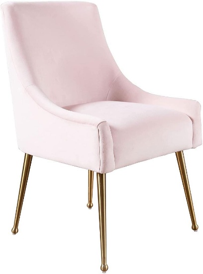 (R1) ABBYSON BEVIE VELVET DINING CHAIR. TRANSITIONAL MEETS HOLLYWOOD GLAM TO FORM THIS STRIKING