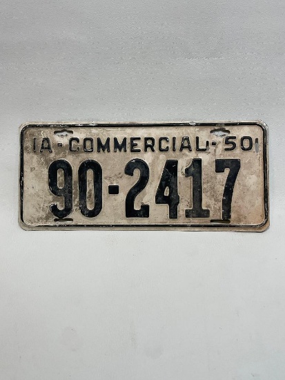 LICENSE PLATE IOWA COMMERCIAL 1950 #90-2417