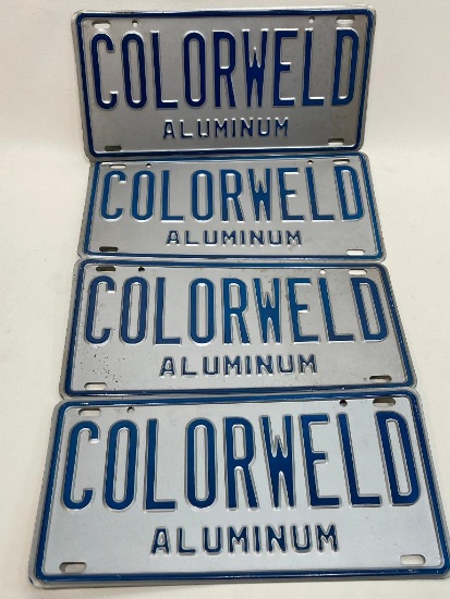 LICENSE PLATE COLORWELD ALUMINUM ADVERTISING