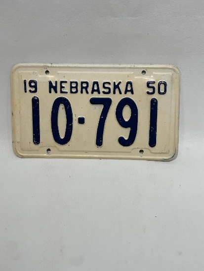 LICENSE PLATE NEBRASKA 1950 #10-791