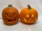 (8H) PLASTIC JACK O LANTERN PUMPKINS LIGHTED ELECTRIC TESTED WORKING HALLOWEEN DECORATION 9-INCH