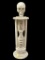 (6F) 29 INCH VOODOO SKULL GRAVESTONE MONUMENT HALLOWEEN DECORATION RIP SOME DAMAGE TO BASE