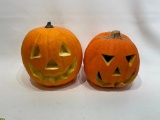 (3C) 10 INCH FOAM JACK O LANTERN PUMPKINS