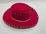 (9I) FELT LADIES COWBOY HAT JESSIE TOY STORY COSTUME