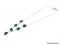 .925 STERLING SILVER LADIES 60 CT EMERALD NECKLACE WITH 20