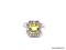 .925 STERLING SILVER LADIES 5 CT CITRINE RING. SIZE 8. ITEM IS SOLD AS IS WHERE IS WITH NO