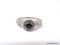 .925 STERLING SILVER LADIES 3/4 CT SAPPHIRE RING SIZE 8. ITEM IS SOLD AS IS WHERE IS WITH NO