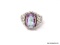 .925 STERLING SILVER LADIES 5 CT MYSTIC TOPAZ FILIGREE RING SIZE 8. ITEM IS SOLD AS IS WHERE IS WITH
