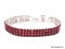 .925 STERLING SILVER LADIES 19 CT GARNET BRACELET. ITEM IS SOLD AS IS WHERE IS WITH NO GUARANTEES OR
