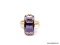 .925 STERLING SILVER LADIES 5 CT AMETHYST ART DECO RING. SIZE 8. ITEM IS SOLD AS IS WHERE IS WITH NO