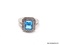 .925 STERLING SILVER LADIES 2 CT BLUE TOPAZ RING SIZE 8. ITEM IS SOLD AS IS WHERE IS WITH NO