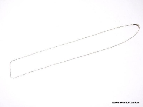 .925 STERLING SILVER LADIES 24" CABLE NECKLACE. ITEM IS SOLD AS IS WHERE IS WITH NO GUARANTEES OR