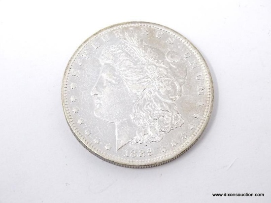 1889-O EXTRA FINE MORGAN SILVER DOLLAR. ITEM IS SOLD AS IS WHERE IS WITH NO GUARANTEES OR WARRANTY.