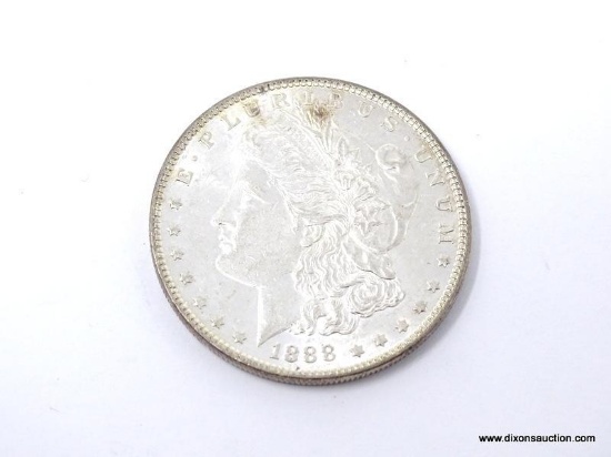 1888-P GEM UNCIRCULATED MORGAN SILVER DOLLAR. ITEM IS SOLD AS IS WHERE IS WITH NO GUARANTEES OR