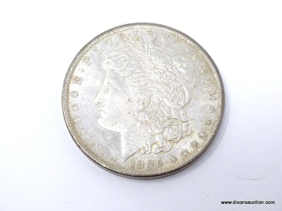 1885-O UNCIRCULATED MORGAN SILVER DOLLAR. ITEM IS SOLD AS IS WHERE IS WITH NO GUARANTEES OR