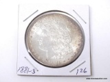 1881-S GEM UNCIRCULATED MORGAN SILVER DOLLAR. ITEM IS SOLD AS IS WHERE IS WITH NO GUARANTEES OR