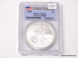2006 PCGS MS69 SILVER EAGLE FIRST DAY STRIKE. ITEM IS SOLD AS IS WHERE IS WITH NO GUARANTEES OR