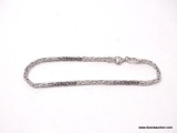 .925 STERLING SILVER LADIES BYZANTINE BRACELET. ITEM IS SOLD AS IS WHERE IS WITH NO GUARANTEES OR