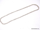 .925 STERLING SILVER LADIES HEAVY BEADED 18 IN CHAIN. ITEM IS SOLD AS IS WHERE IS WITH NO GUARANTEES