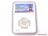 2018-S NGC PR. 70 SILVER QUARTER VOYAGEURS. ITEM IS SOLD AS IS WHERE IS WITH NO GUARANTEES OR