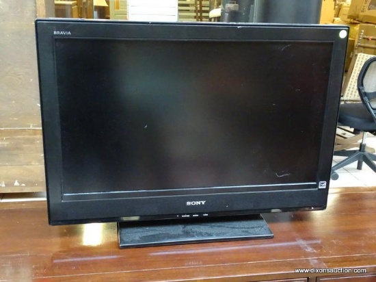 (R1) SONY 32" FLAT SCREEN TV. NEEDS POWER CORD. ITEM IS SOLD AS IS WHERE IS WITH NO GUARANTEE OR