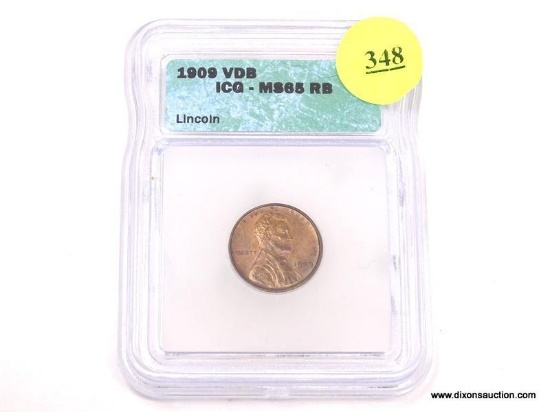 1909 VDB LINCOLN WHEAT PENNY - MS 65 RB - GRADED BY PCGS #7279491103.