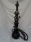 (SC) BLACK BOHEMIAN CUT GLASS HOOKAH. IS MISSING SOME COMPONENTS. ITEM IS SOLD AS IS WHERE IS WITH