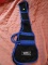 (BAY 7) FIRST ACT DISCOVERY BLUE AND BLACK CHILDS GUITAR CASE. ITEM IS SOLD AS IS WHERE IS WITH NO
