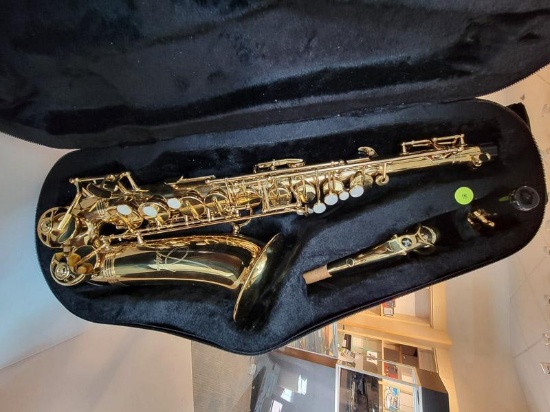 (SC) BRAND NEW ALPHA SAXOPHONE WITH HARD CARRYING CASE. ITEM IS SOLD AS IS WHERE IS WITH NO