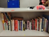 (BAY 7) SHELF LOT OF ASSORTED BOOKS TO INCLUDE TITLES SUCH AS THE ENCYCLOPEDIA OF GHOSTS AND