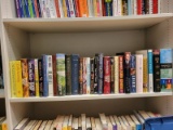 (BAY 7) SHELF LOT OF ASSORTED BOOKS TO INCLUDE TITLES SUCH AS THE VILLA, A BONA FIDE GOLD DIGGER,