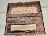 (BAY 7) QUILL CALLIGRAPHY SET WITH EXTRA QUILLS AND VARIOUS CALLIGRAPHY WRITING ATTACHMENTS. ITEM IS