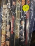 (BAY 7) BAG LOT OF DVDS TO INCLUDE TITLES SUCH AS MIAMI BLUES, SOUTHLAND TALES, THE FOREIGNER, ROAD