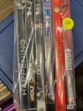 (BAY 7) BAG LOT OF DVDS TO INCLUDE TITLES SUCH AS THE HAPPENING, WOLF CREEK, RUMPELSTILTSKIN, 50