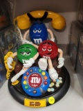 (BAY 7) M&M'S PUSH BUTTON ROTARY STYLE PHONE. ITEM IS SOLD AS IS WHERE IS WITH NO GUARANTEES OR
