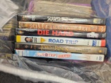 (BAY 7) BAG LOT OF DVDS TO INCLUDE TITLES SUCH AS BACKWOODS, BASIC INSTINCT, THE BOONDOCK SAINTS,