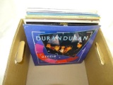 (BAY 7) BOX LOT OF ASSORTED RECORDS TO INCLUDE DURAN DURAN, BARRY MANILOW, PETULA CLARK AND MUCH