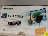 (BAY 7) 2 PAIR OF HISENSE 3D GLASSES. MODEL FPS3D05. ITEM IS SOLD AS IS WHERE IS WITH NO GUARANTEES