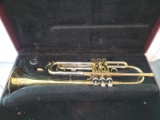 (SC) ACEDEMIA TRUMPET WITH HARD CARRYING CASE. NEEDS SOME TLC. ITEM IS SOLD AS IS WHERE IS WITH NO