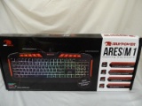 (SC) IBUYPOWER ARES M1 GAMING KEYBOARD IN BOX. ITEM IS SOLD AS IS WHERE IS WITH NO GUARANTEES OR