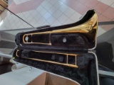 (SC) YAMAHA TROMBONE IN HARD CARRYING CASE. ITEM IS SOLD AS IS WHERE IS WITH NO GUARANTEES OR