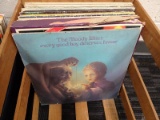 (BAY 7) BOX LOT OF ASSORTED RECORDS TO INCLUDE THE MOODY BLUES, VAN HALEN, BILLY JOEL AND MUCH MORE.