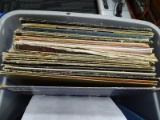 (BAY 7) BOX LOT OF ASSORTED RECORDS TO INCLUDE THE ALLMAN BROS, DIONNE WARWICK, DIRE STRAITS AND