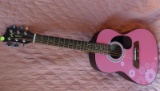 (BAY 7) FUEL BY FIRST ACT PINK GUITAR. NEEDS A HIGH E STRING. ITEM IS SOLD AS IS WHERE IS WITH NO