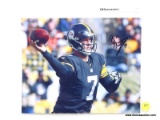 BEN ROETHLISBERGER SIGNED PHOTO. IS UNFRAMED. MEASURES 8 IN X 10 IN. HAS COA. ITEM IS SOLD AS IS